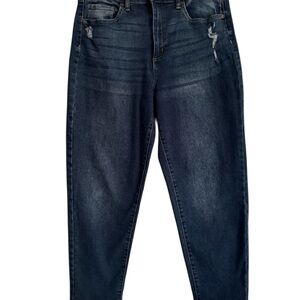 Sonoma Goods For Life Dark Blue Mom Jeans Slightly Distressed Size 8